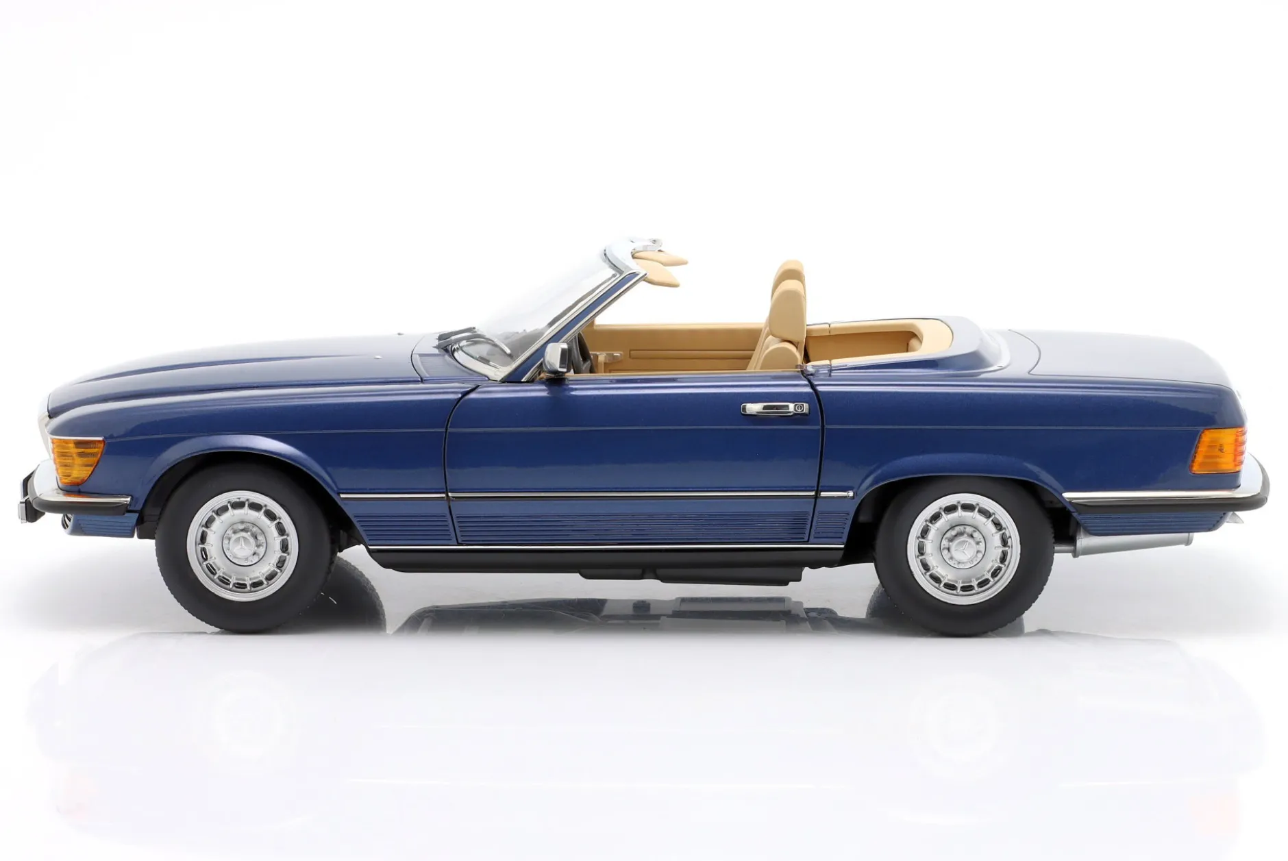 Mercedes-Benz 450SL (R107) EU-Version 1985 blau metallic 1:12 KK-Scale
