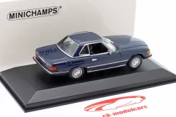 Mercedes-Benz 350 SL (R107) Hardtop Baujahr 1974 blau 1:43 Minichamps