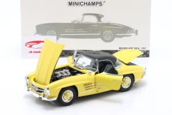 Mercedes-Benz 300SL Roadster (W198) Baujahr 1958 gelb 1:18 Minichamps