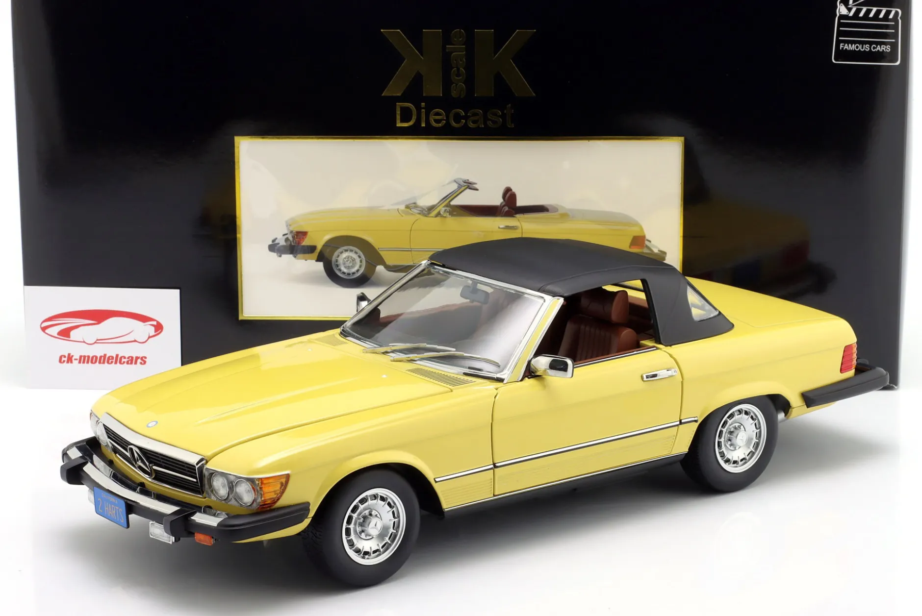Mercedes-Benz 450 SL (R107) US-Version Jennifer & Jonathan 1979 gelb 1:12 KK-Scale