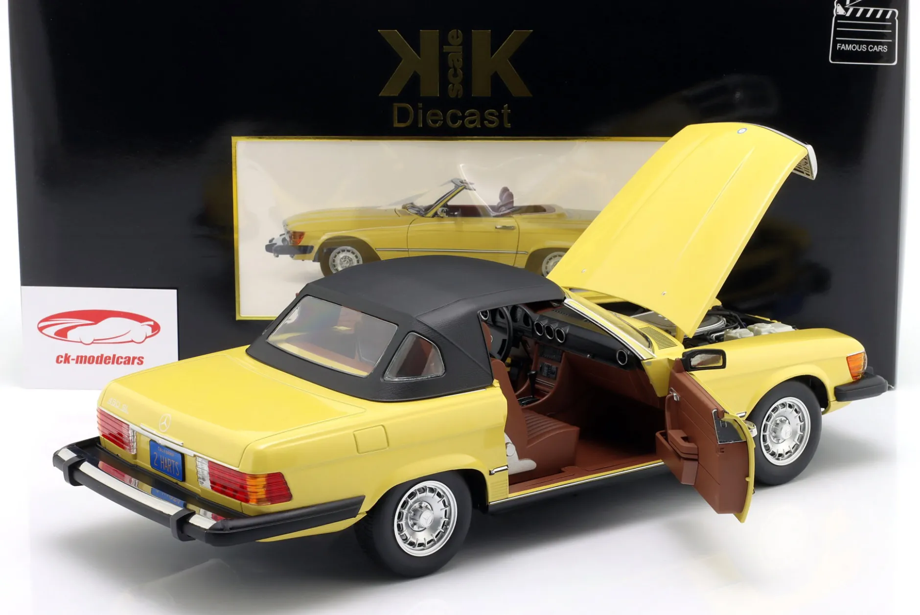 Mercedes-Benz 450 SL (R107) US-Version Jennifer & Jonathan 1979 gelb 1:12 KK-Scale