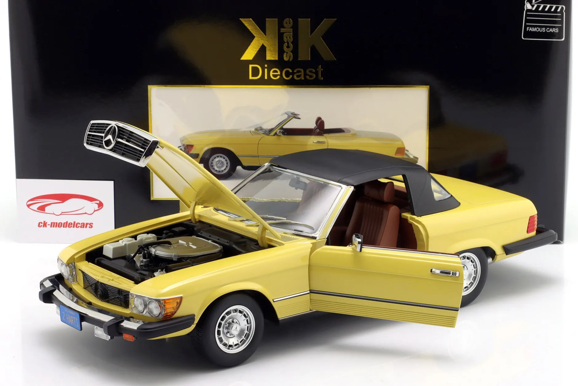 Mercedes-Benz 450 SL (R107) US-Version Jennifer & Jonathan 1979 gelb 1:12 KK-Scale