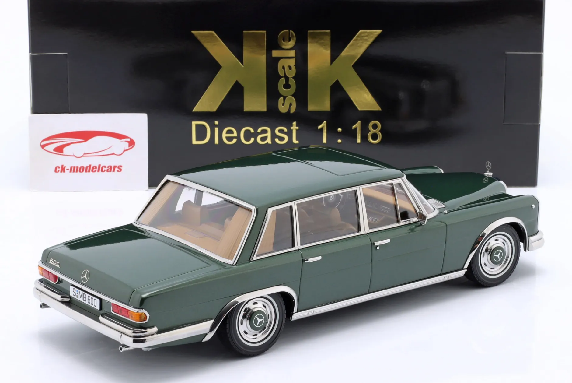 Mercedes-Benz 600 SWB (W100) Baujahr 1963 dunkelgrün metallic 1:18 KK-Scale