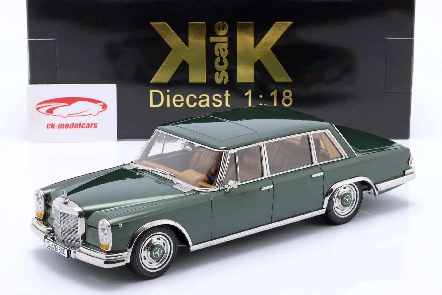 Mercedes-Benz 600 SWB (W100) Baujahr 1963 dunkelgrün metallic 1:18 KK-Scale