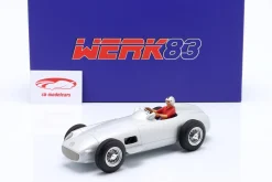 Mercedes-Benz W196 Plain Body Edition Formel 1 1955 mit Fahrerfigur 1:18 WERK83
