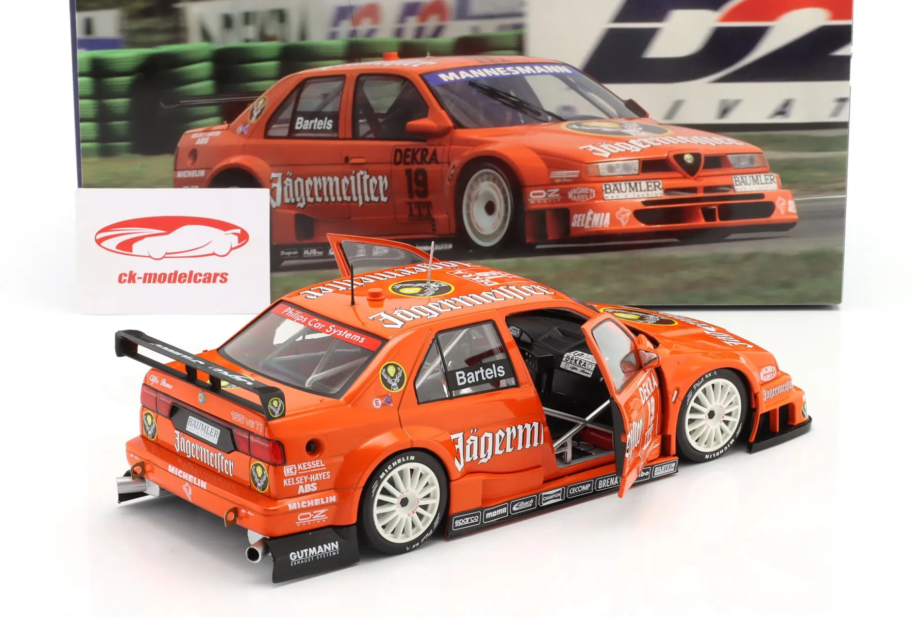 Michael Bartels #19 Alfa Romeo 155 V6 TI Jägermeister DTM / ITC 1995 1:18 WERK83