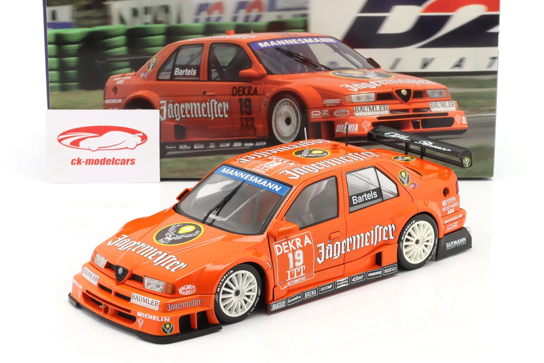 Michael Bartels #19 Alfa Romeo 155 V6 TI Jägermeister DTM / ITC 1995 1:18 WERK83