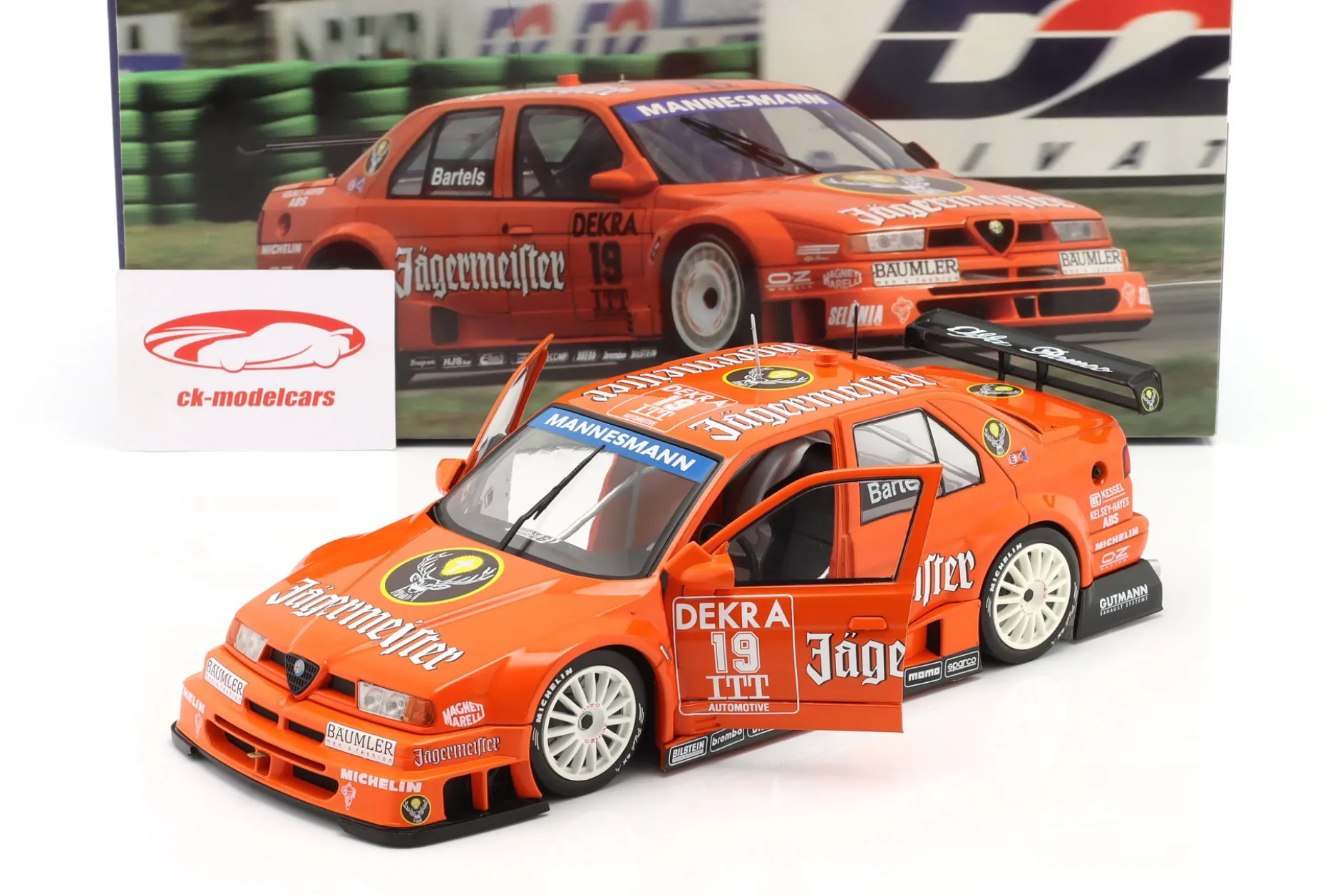 Michael Bartels #19 Alfa Romeo 155 V6 TI Jägermeister DTM / ITC 1995 1:18 WERK83