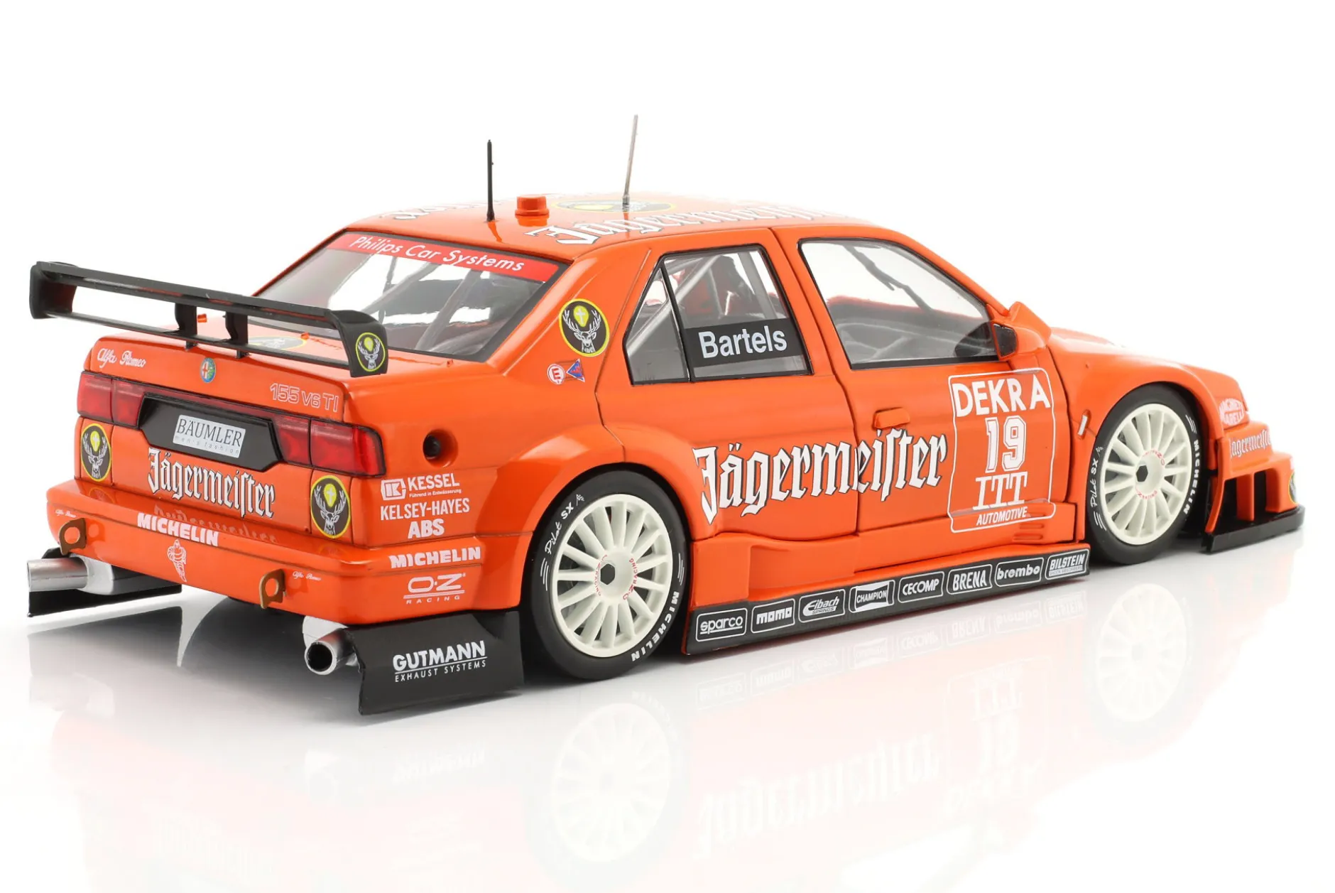 Michael Bartels #19 Alfa Romeo 155 V6 TI Jägermeister DTM / ITC 1995 1:18 WERK83