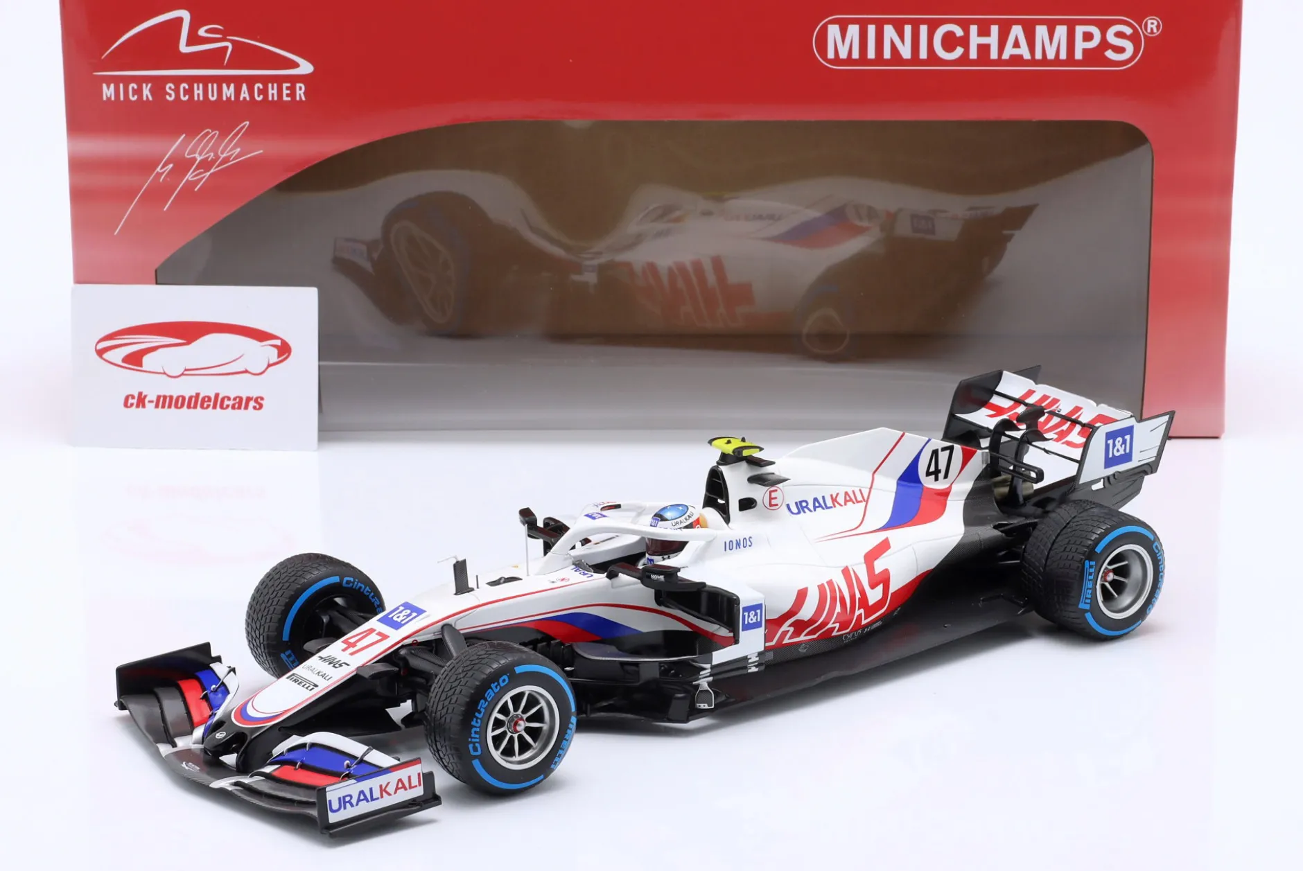 Mick Schumacher Haas VF #47 Belgien GP Formel 1 2021 1:18 Minichamps