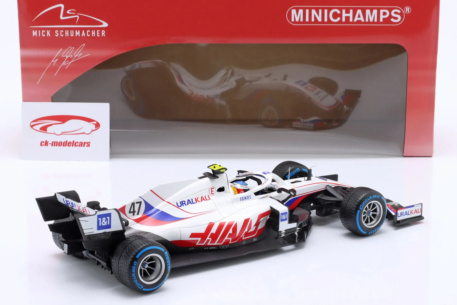 Mick Schumacher Haas VF #47 Belgien GP Formel 1 2021 1:18 Minichamps