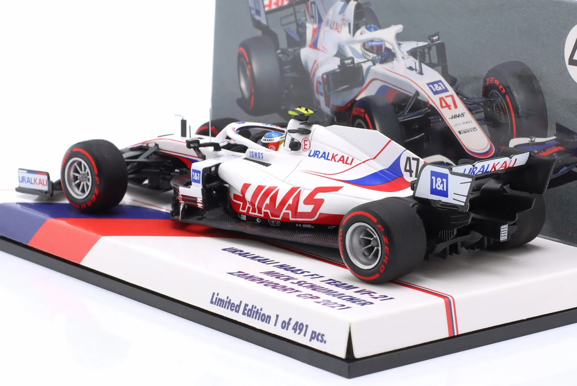 Mick Schumacher Haas VF-21 #47 Niederlande GP Formel 1 2021 1:43 Minichamps