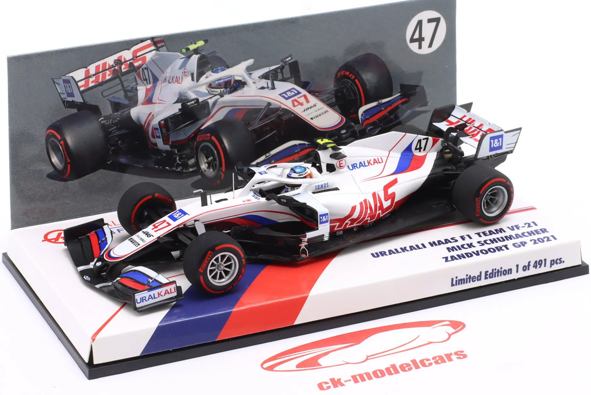 Mick Schumacher Haas VF-21 #47 Niederlande GP Formel 1 2021 1:43 Minichamps