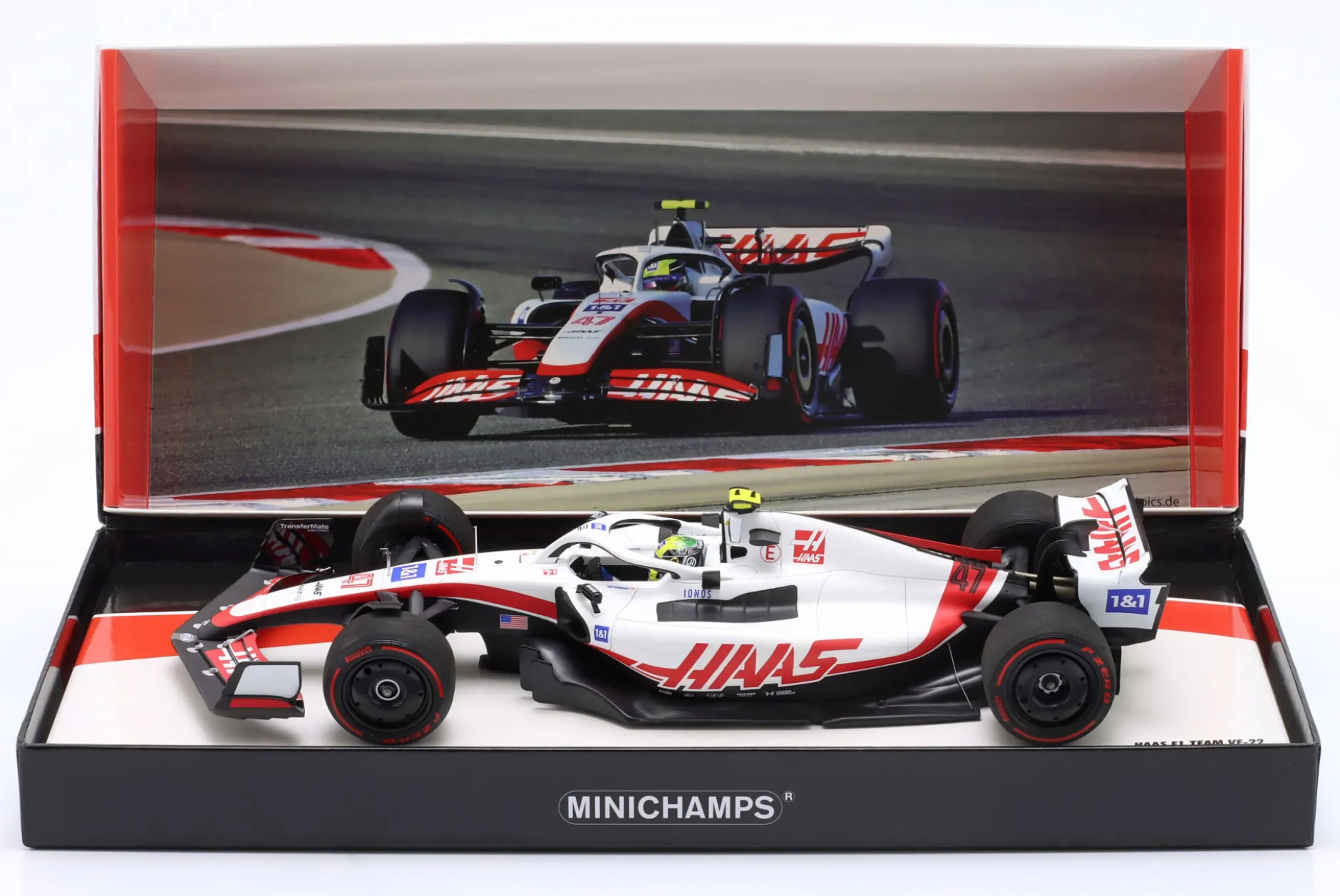 Mick Schumacher Haas VF-22 #47 11th Bahrain GP Formel 1 2022 1:18 Minichamps