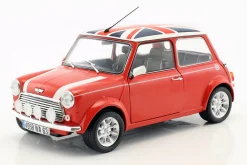 Mini Cooper 1.3i Sport Pack Baujahr 1997 rot mit Union Jack 1:18 Solido