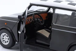 Mini Cooper LHD kariert schwarz / weiß 1:12 KK-Scale