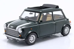 Mini Cooper mit Schiebedach dunkelgrün / weiß RHD 1:12 KK-Scale