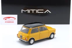 Mini Cooper MK1 Baujahr 1966 gelb, schwarz 1:18 Mitica