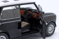 Mini Cooper RHD kariert schwarz / weiß 1:12 KK-Scale