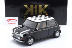 Mini Cooper RHD kariert schwarz / weiß 1:12 KK-Scale