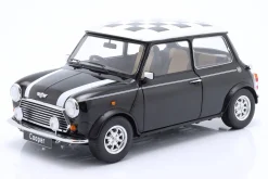 Mini Cooper RHD kariert schwarz / weiß 1:12 KK-Scale
