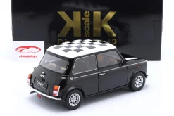 Mini Cooper RHD kariert schwarz / weiß 1:12 KK-Scale