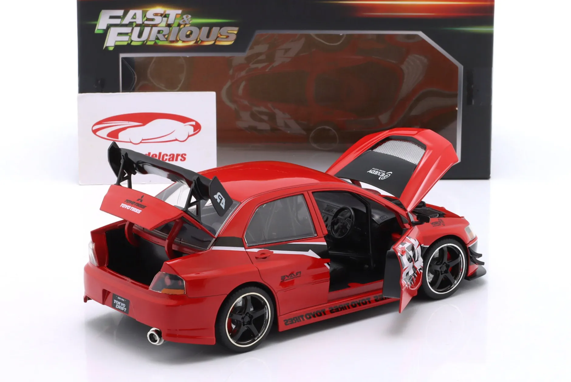 Mitsubishi Lancer Evo IX Fast & Furious Tokyo Drift (2006) rot 1:24 Jada Toys