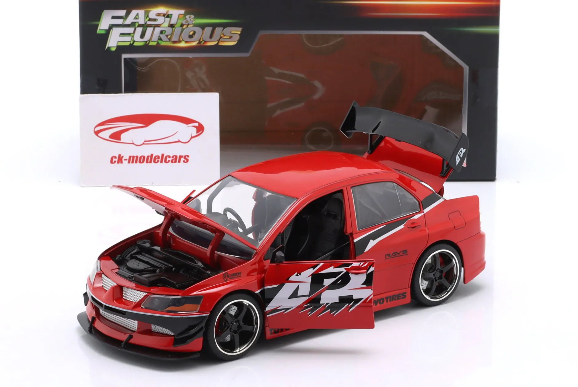 Mitsubishi Lancer Evo IX Fast & Furious Tokyo Drift (2006) rot 1:24 Jada Toys