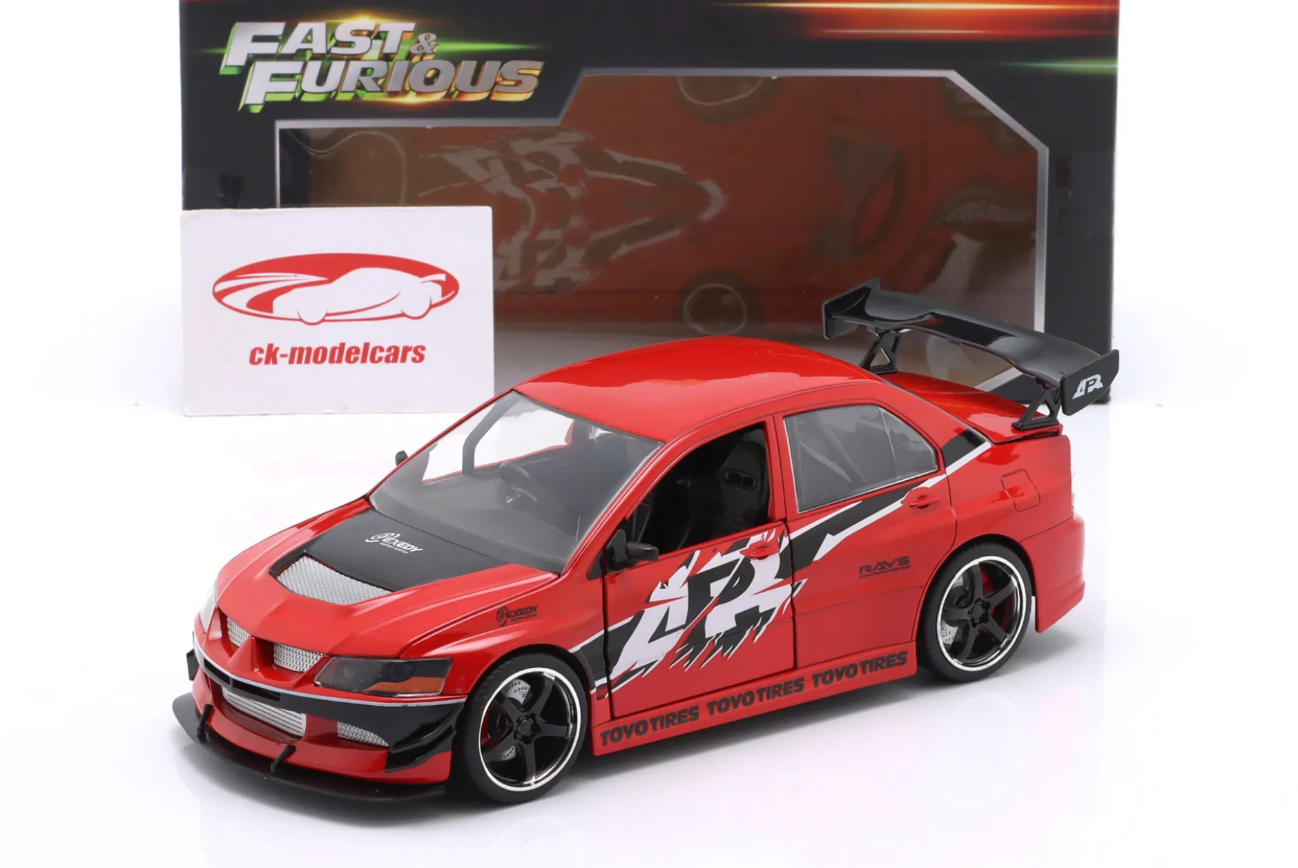 Mitsubishi Lancer Evo IX Fast & Furious Tokyo Drift (2006) rot 1:24 Jada Toys