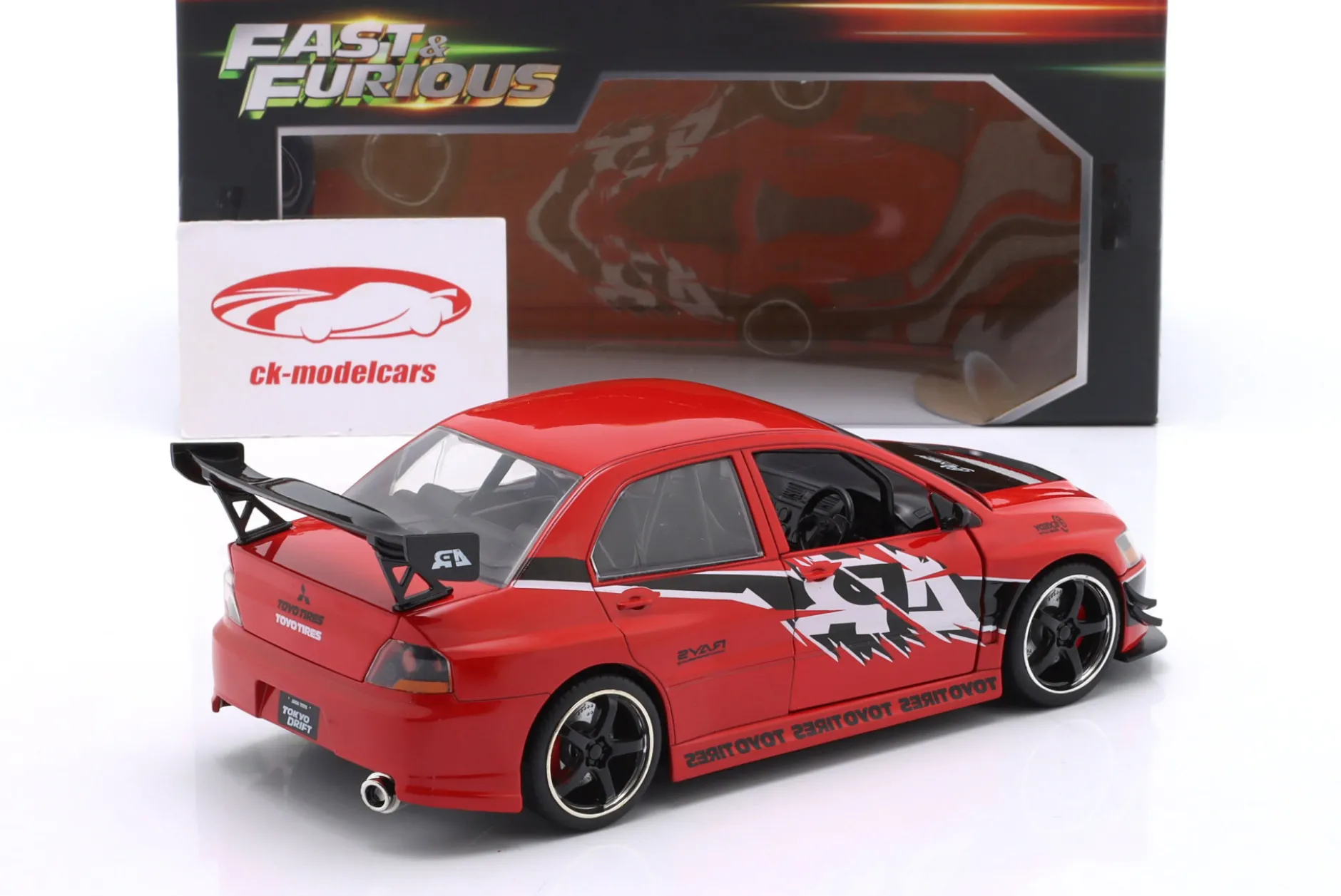Mitsubishi Lancer Evo IX Fast & Furious Tokyo Drift (2006) rot 1:24 Jada Toys