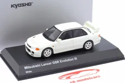 Mitsubishi Lancer GSR Evolution III Baujahr 1995 weiß 1:43 Kyosho