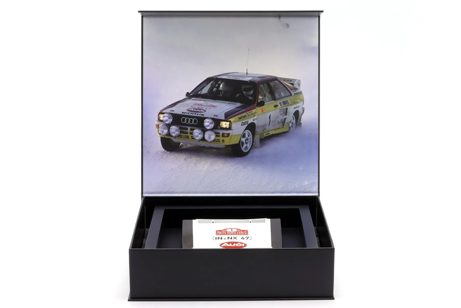 Motorhaube Audi quattro A2 #1 Sieger Rallye Monte Carlo 1984 Röhrl, Geistdörfer 1:8 WERK83