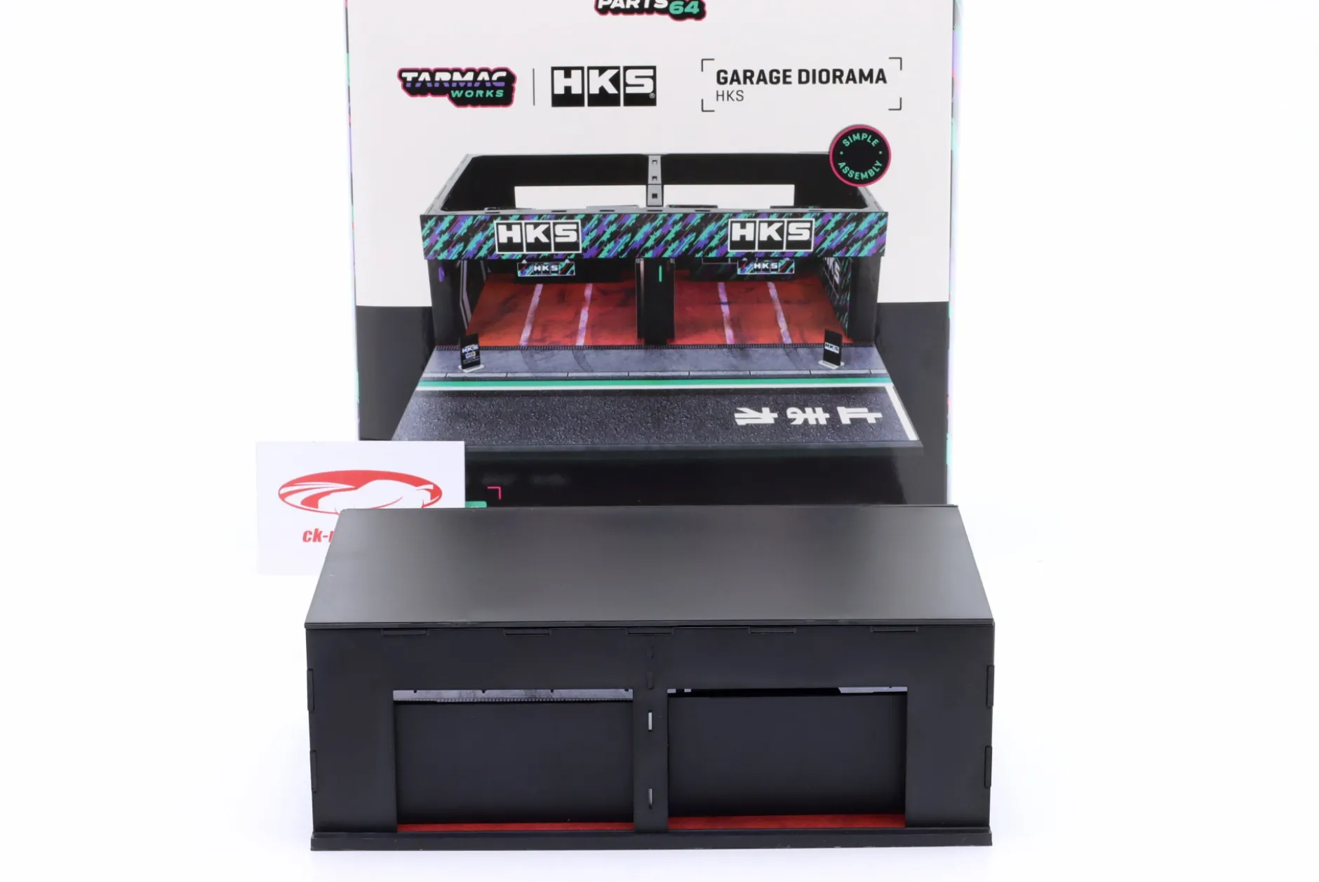 Motorsport Pit Garage HKS schwarz / grün / lila 1:64 Tarmac Works