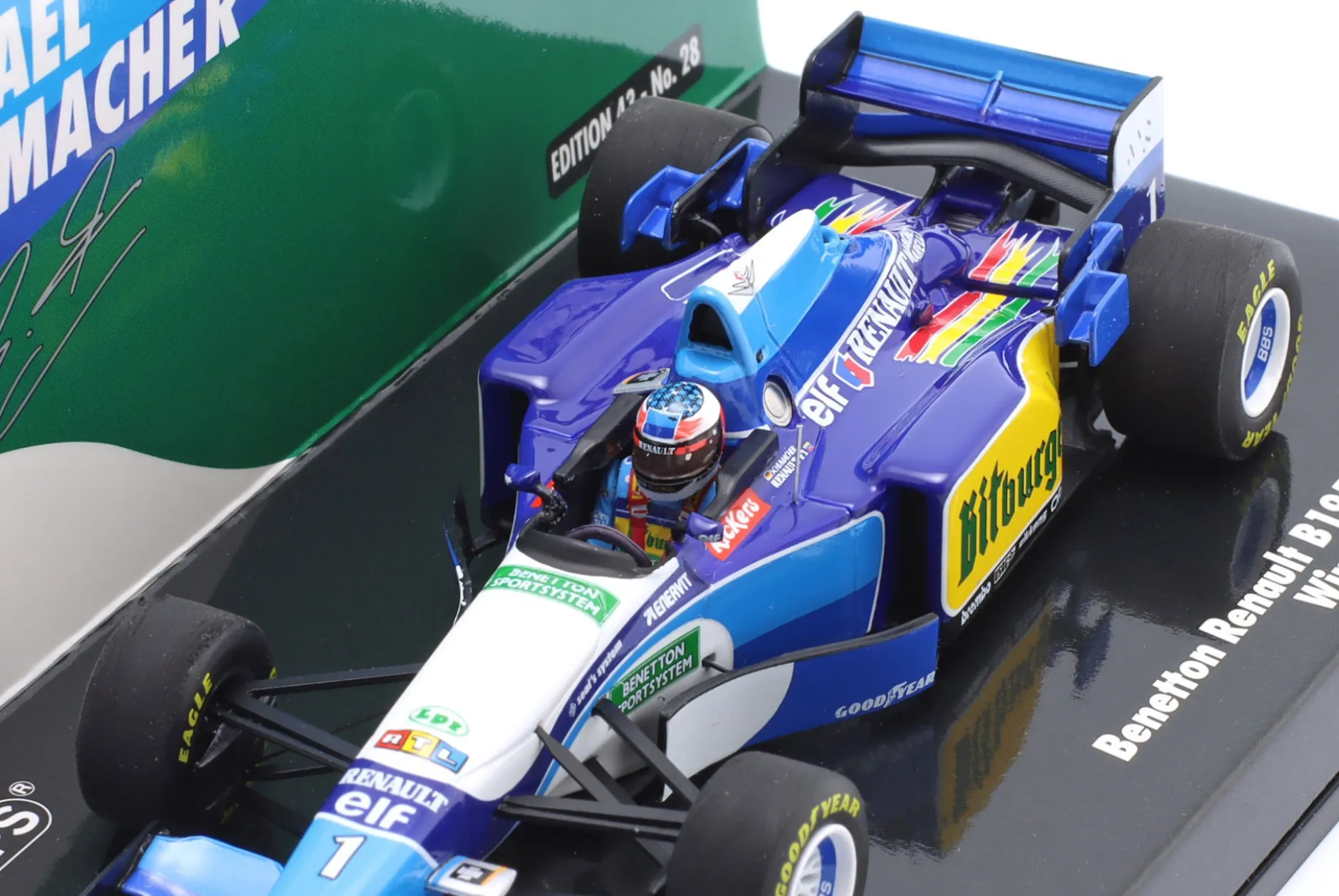 M. Schumacher Benetton B195 #1 Sieger Brasilien GP Formel 1 Weltmeister 1995 1:43 Minichamps