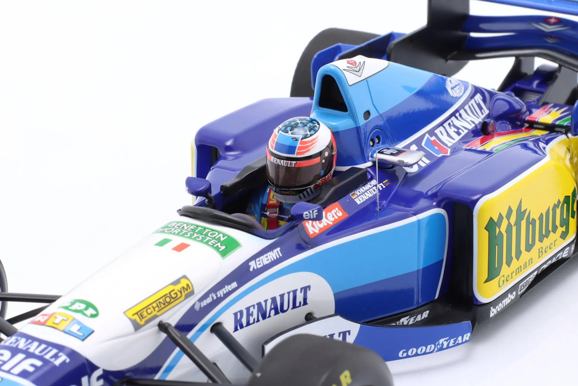 M. Schumacher Benetton B195 #1 Sieger Belgien GP Formel 1 Weltmeister 1995 1:18 Minichamps