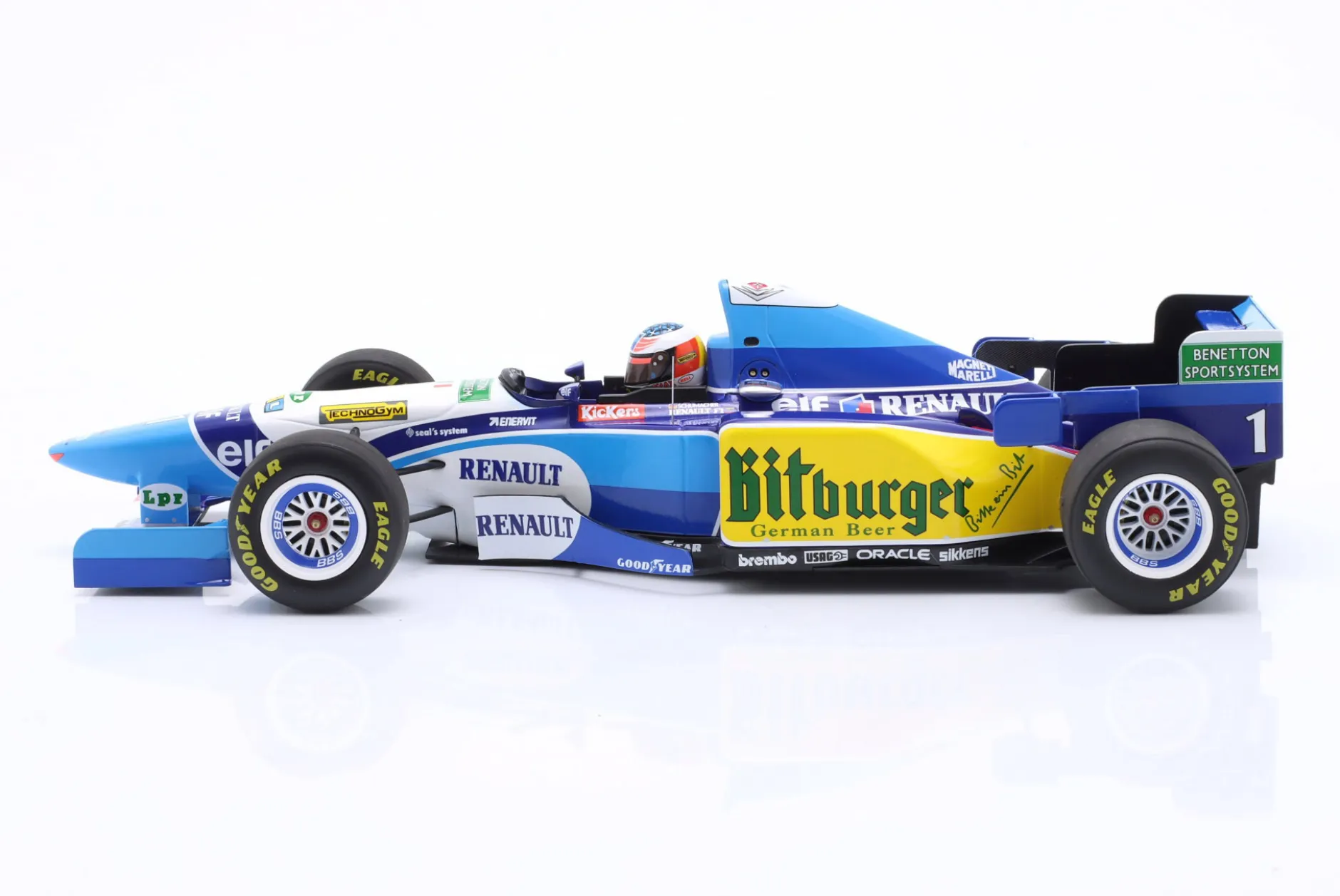 M. Schumacher Benetton B195 #1 Sieger Belgien GP Formel 1 Weltmeister 1995 1:18 Minichamps