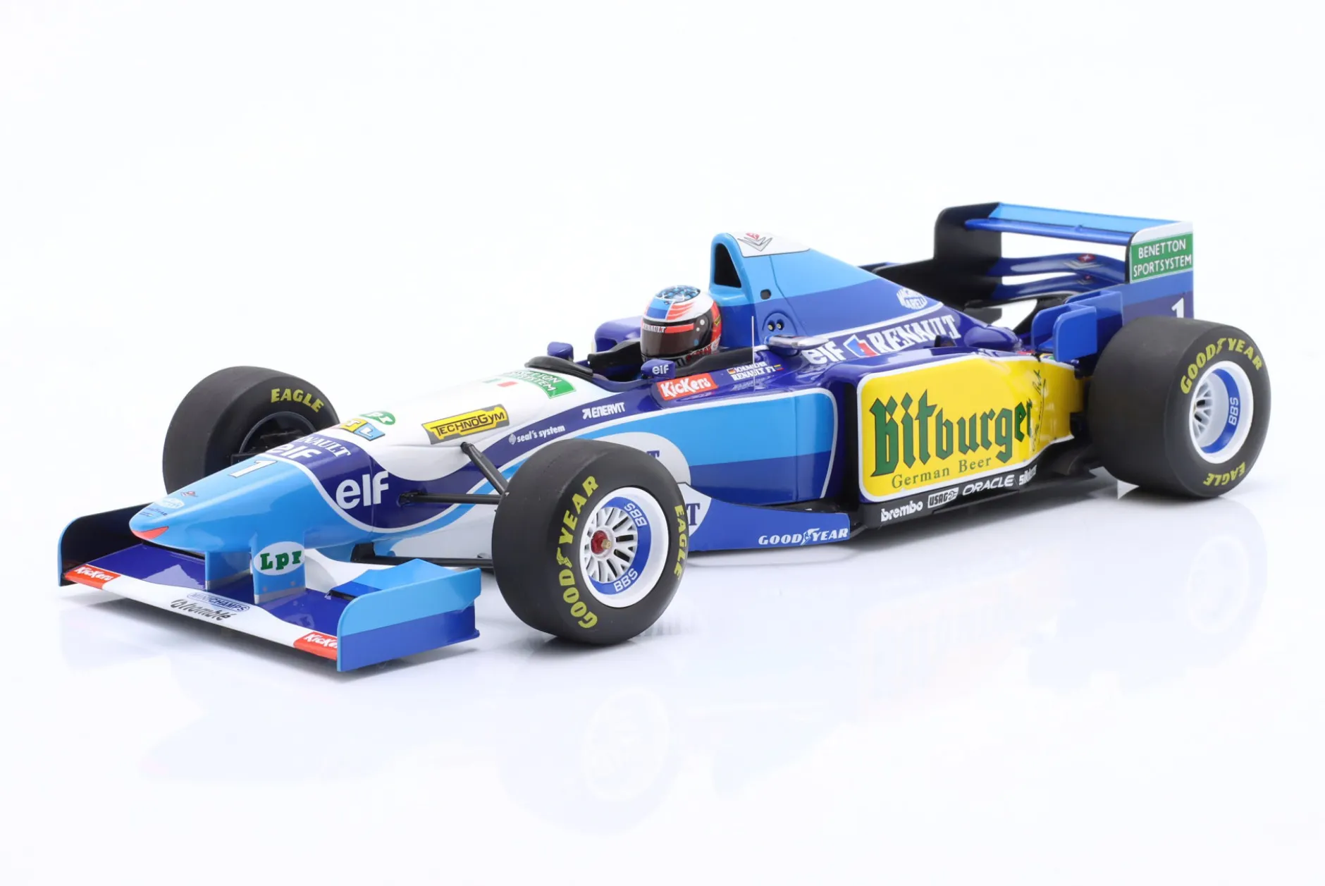 M. Schumacher Benetton B195 #1 Sieger Belgien GP Formel 1 Weltmeister 1995 1:18 Minichamps