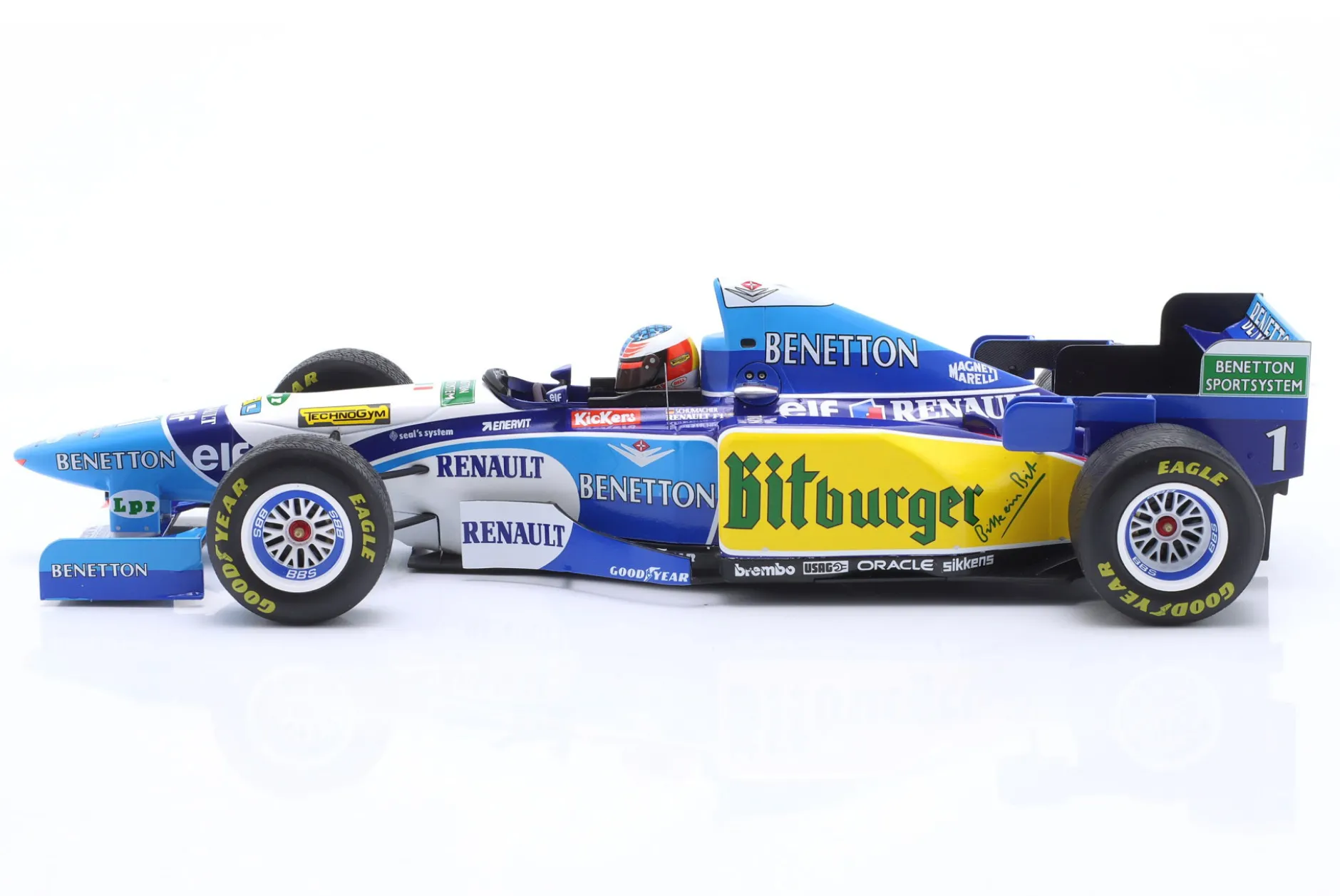 M. Schumacher Benetton B195 #1 Sieger Europa GP Formel 1 Weltmeister 1995 1:18 Minichamps