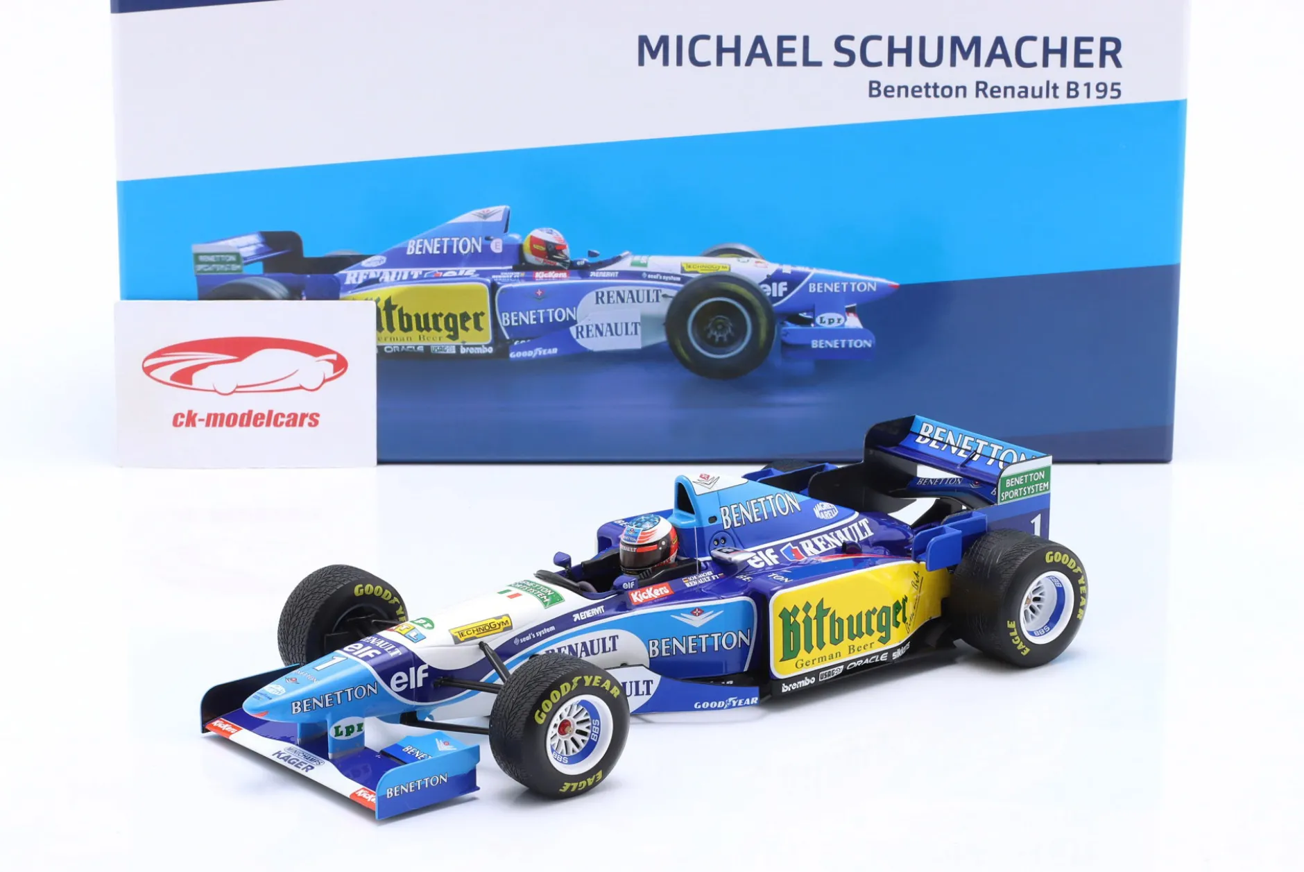 M. Schumacher Benetton B195 #1 Sieger Europa GP Formel 1 Weltmeister 1995 1:18 Minichamps