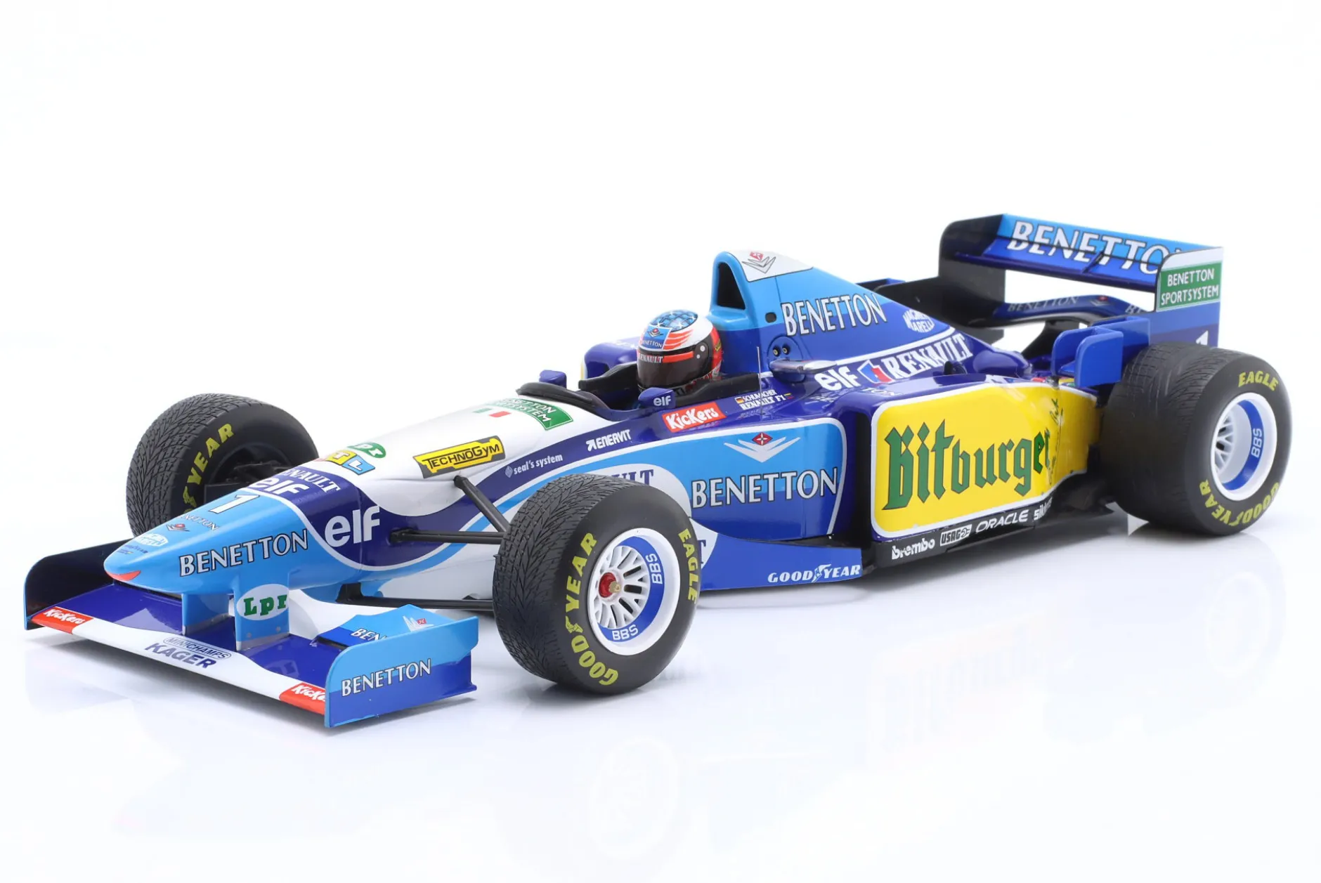 M. Schumacher Benetton B195 #1 Sieger Europa GP Formel 1 Weltmeister 1995 1:18 Minichamps