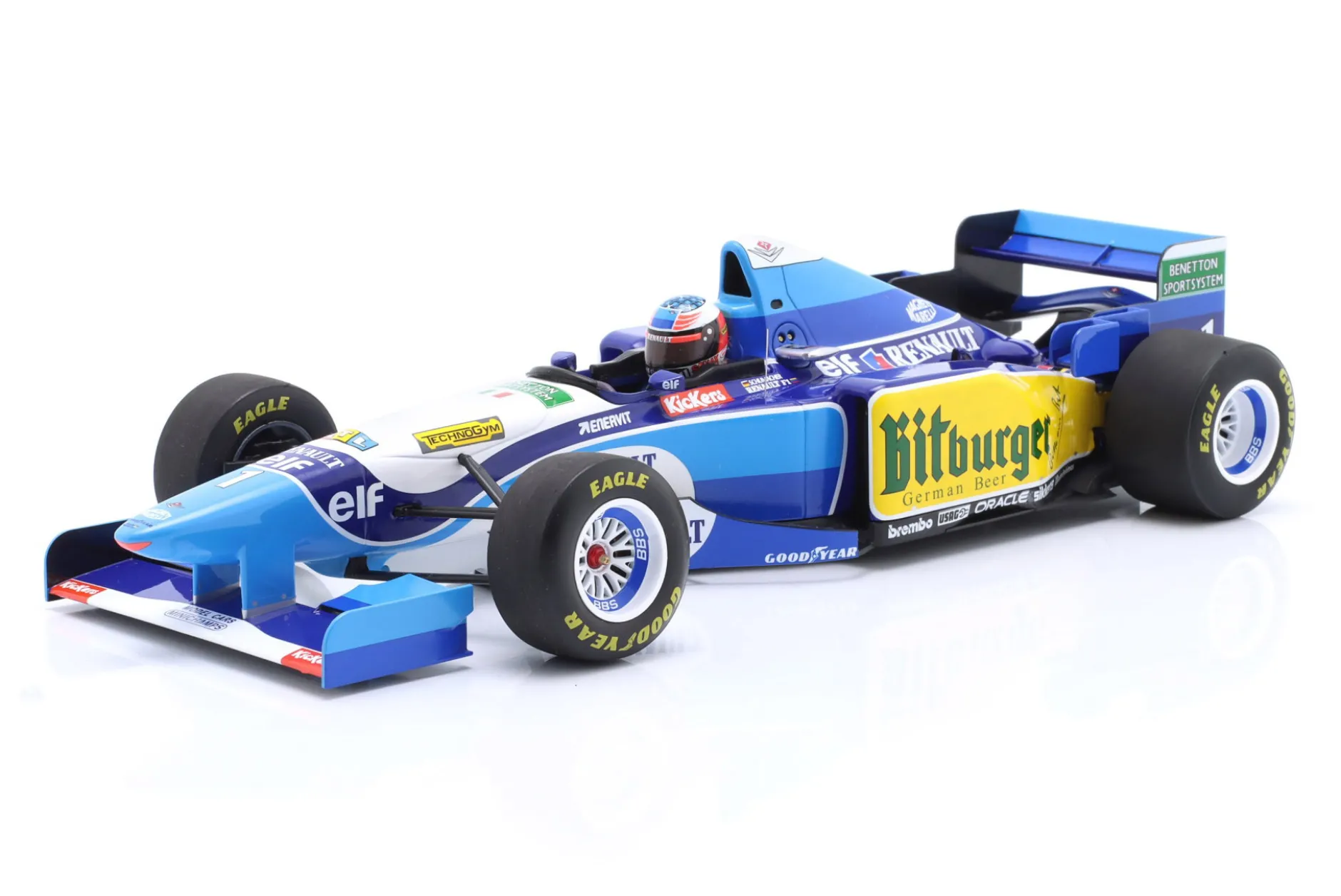 M. Schumacher Benetton B195 #1 Sieger Pazifik GP Formel 1 Weltmeister 1995 1:18 Minichamps