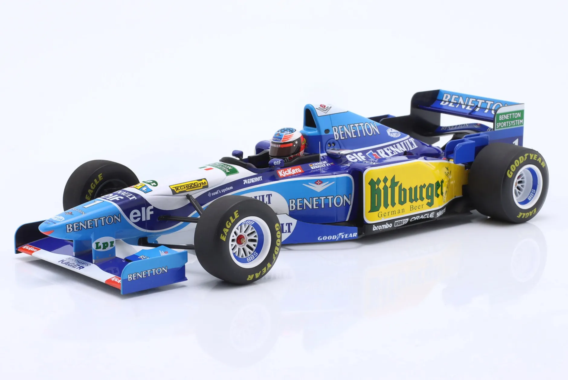 M. Schumacher Benetton B195 #1 Sieger Europa GP Formel 1 Weltmeister 1995 1:18 Minichamps