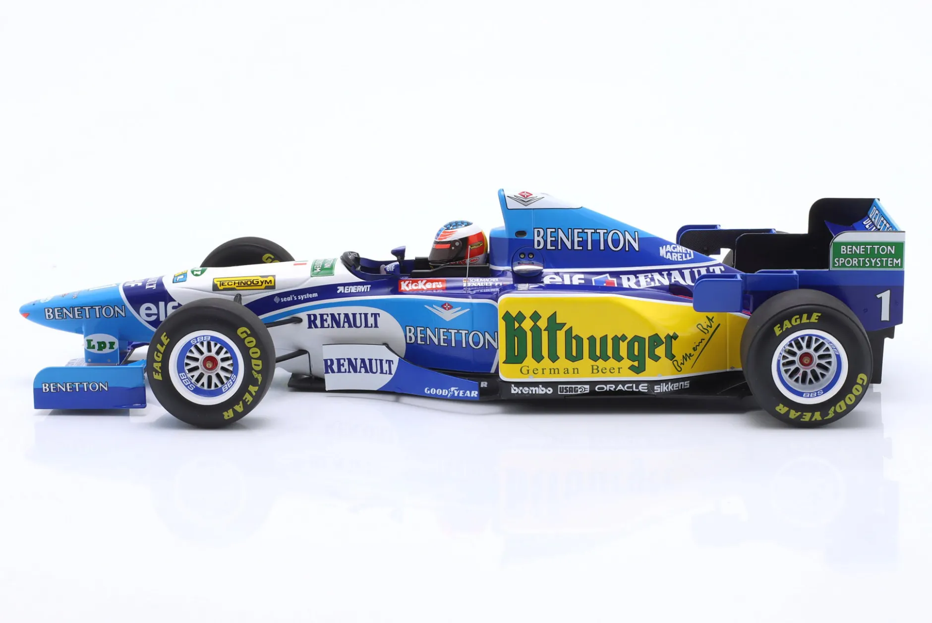 M. Schumacher Benetton B195 #1 Sieger Europa GP Formel 1 Weltmeister 1995 1:18 Minichamps