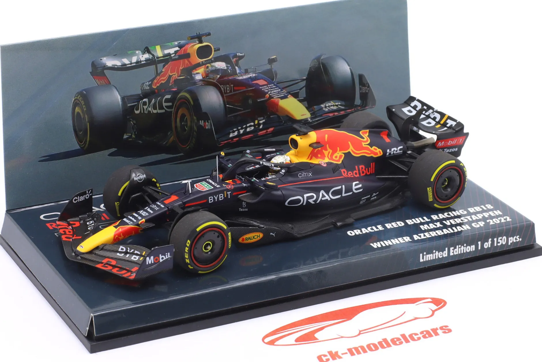 M. Verstappen Red Bull RB18 #1 Sieger Aserbaidschan Formel 1 Weltmeister 2022 1:43 Minichamps