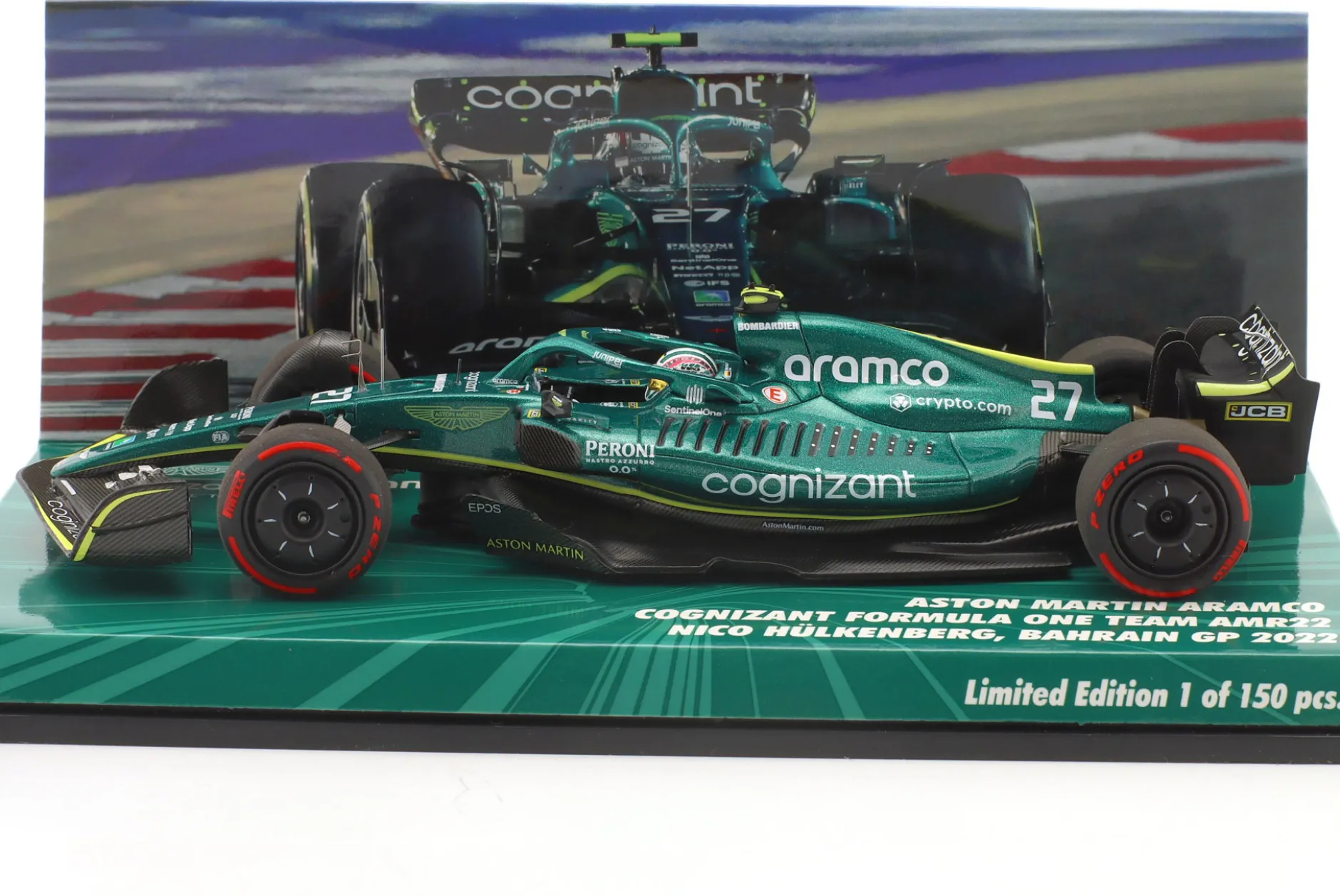N. Hülkenberg Aston Martin AMR22 #27 Bahrain GP Formel 1 2022 1:43 Minichamps