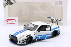 Nissan GT-R (R35) LBWK Body Kit 2.0 2024 weiß / blau 1:18 Solido