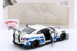 Nissan GT-R (R35) LBWK Body Kit 2.0 2024 weiß / blau 1:18 Solido
