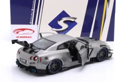 Nissan GT-R (R35) Liberty Walk Bodykit Type 2.0 2023 silber metallic 1:18 Solido