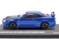 Nissan Skyline GT-R (BNR34) Nismo Parts Baujahr 2005 blau metallic 1:43 Solido