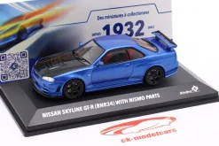 Nissan Skyline GT-R (BNR34) Nismo Parts Baujahr 2005 blau metallic 1:43 Solido